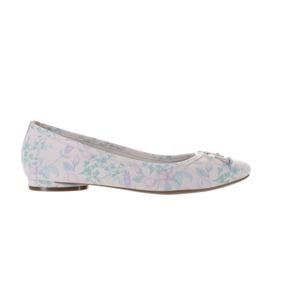 Vionic Floral Print Flats - Pastel Blue and Purple